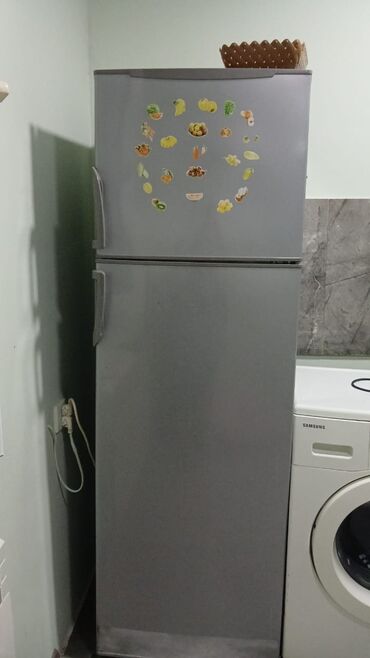 swizer soyuducu: Yeni 2 qapılı Swizer Soyuducu Satılır, rəng - Boz, Dispenserli