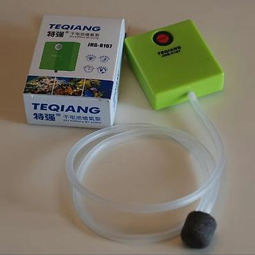 аквариумные: Портативный аэратор для аквариума TEQIANG JHG-8107 (battery air pump) — 1