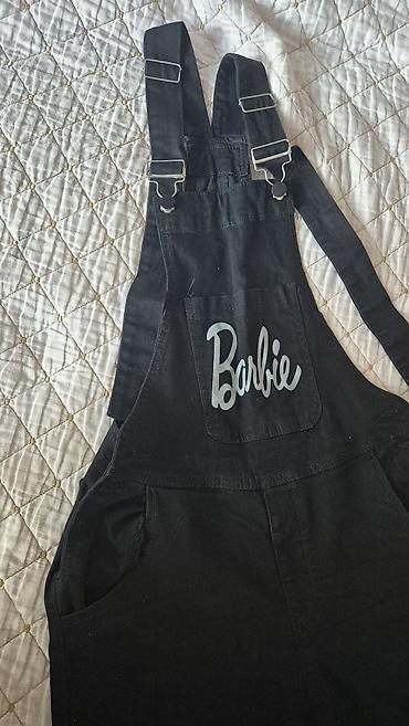 sabah fk forma: Qara cins kombinezon – “Barbie” yazılı - Material: cins (etiket — 3