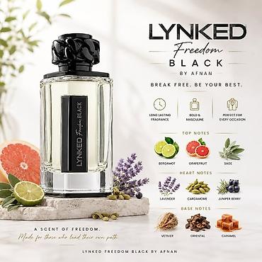 Afnan Lynked Freedom Black – Eau de Parfum, 100 ml Kişilər üçün — 3