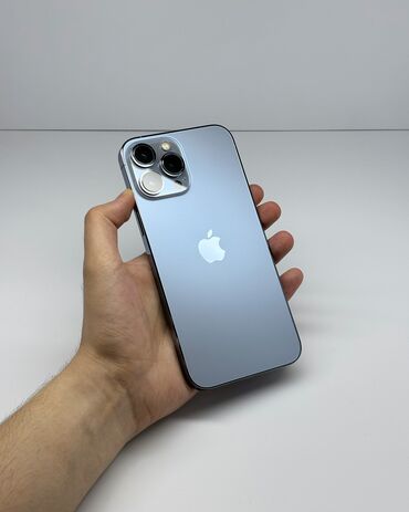 Apple iPhone: IPhone 13 Pro Max, 128 GB, Sierra Blue, Zəmanət, Simsiz şarj, Face ID