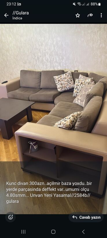 Divanlar: Künc divan