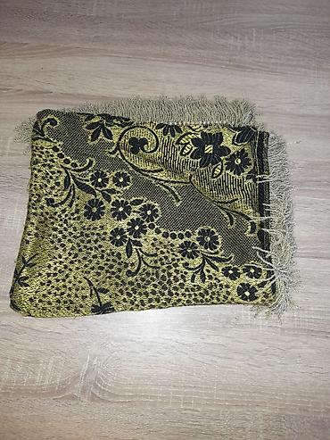 Покрывала: Qızılı-qaranlıq naxışlı şal/örtü - Material: sıx toxunma, ipəkabənzər — 2