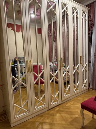 qapi ucuz: Распашной, 6 дверей Прямой шкаф, Гардеробный шкаф