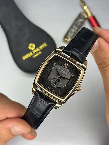 Qol saatları və aksesuarlar: Patek Philippe Geneve kişi qol saatı - Korpus: yastı formalı, parlaq — 1