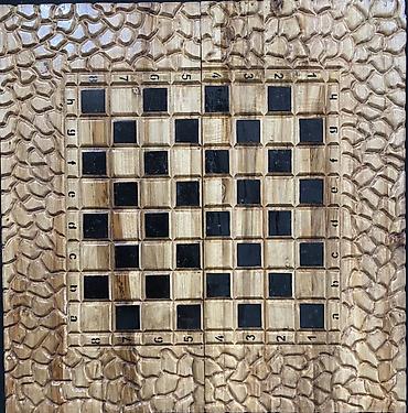 Настольные игры: Набор настольных игр 3-в-1 из натурального дерева с резьбой — 9