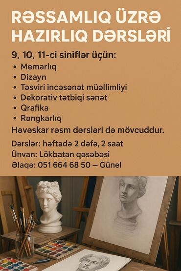 вышивка крестом баку: Rəssamlıq üzrə hazırlıq dərsləri 9, 10, 11-ci siniflər üçün