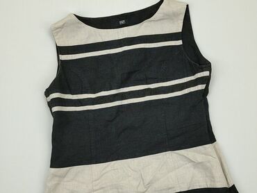 bluzka w paski czarno białe: Bluzka F&F, XL (EU 42), Len, stan - Zadowalający