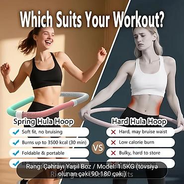 İdman və istirahət: “Spring Hula Hoop” – tam bədən məşqi üçün elastik fitnes halqası — 2