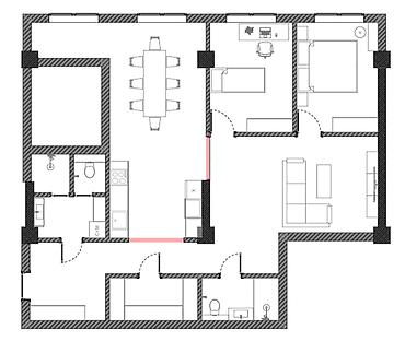 Продажа квартир: 3 комнаты, 105 м², Элитка, 5 этаж, Готовая ПСО (под самоотделку) — 2