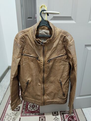 кожанный куртка мужской: Куртка L (EU 40), цвет - Коричневый