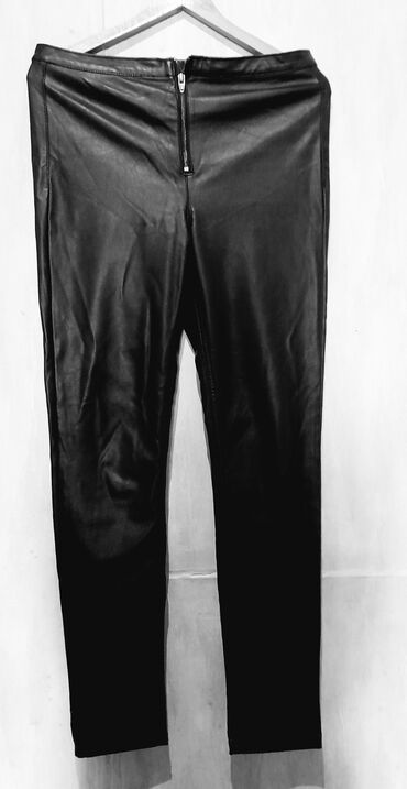 duboke crne pantalone: XL (EU 42), Normalan struk, Ravne nogavice