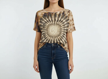 bluzki boho plus size: AWSARRE, Women's blouse, size M