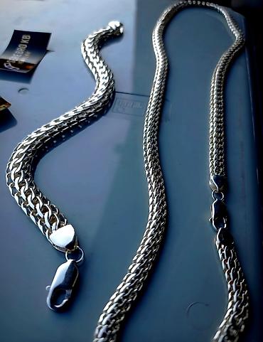 Серебряные цепочки: Цепочка, Бисмарк, Проба 925, Мужские, Новый — 21