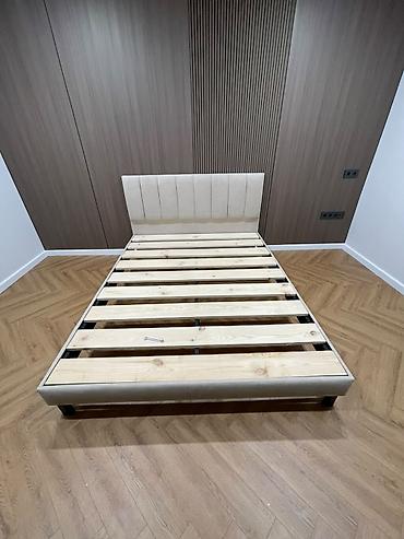 Двуспальная кровать, Новый, С мягким изголовьем, В рассрочку, длина - 200 см