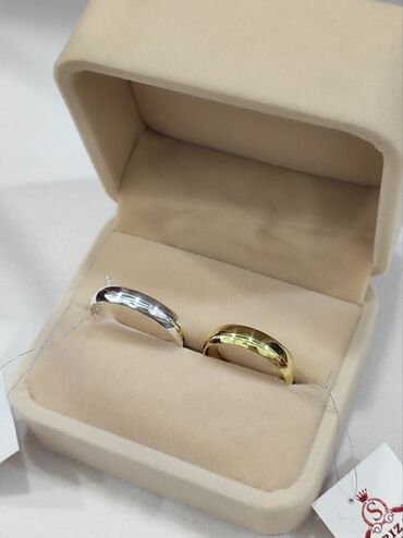 Кольца: Серебряные обручальные кольцы Серебро с напылением жёлтое золото 925