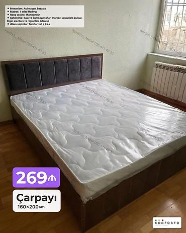 Çarpayı – 160×200 sm - Qiymət: 269 ₼ (şəkildə göstərilib) - Mexanizm lalafo.az -da Çarpayı – 160×200 sm - Qiymət: 269 ₼ (şəkildə göstərilib) - Mexanizm