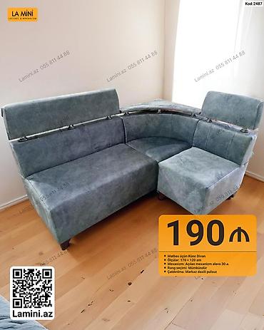 Ev və bağ: Künc divan, Mətbəx üçün, Parça, Açılan — 1