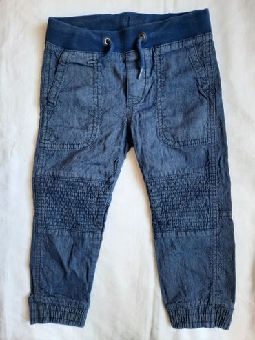 летнее джинсовое платье: Джинсы и брюки, цвет - Синий, Б/у
