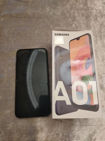 en ucuz telefonlar samsung: Samsung Galaxy A01, 16 GB, rəng - Mavi, Sensor, İki sim kartlı, Face ID