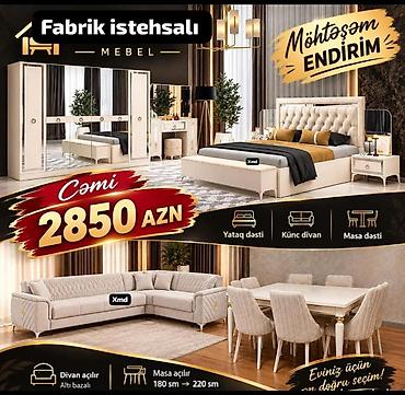 Fabrik istehsalı mebel paketi – möhtəşəm endirim! Cəmi 2850 AZN