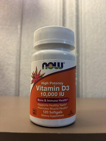 Məhsul: NOW Foods Vitamin D3 – 10,000 IU, yüksək təsir gücü Form