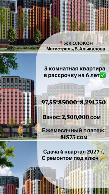 куплю квартиру 2 комнатная: 3 комнаты, 97 м², Элитка, 9 этаж, Евроремонт