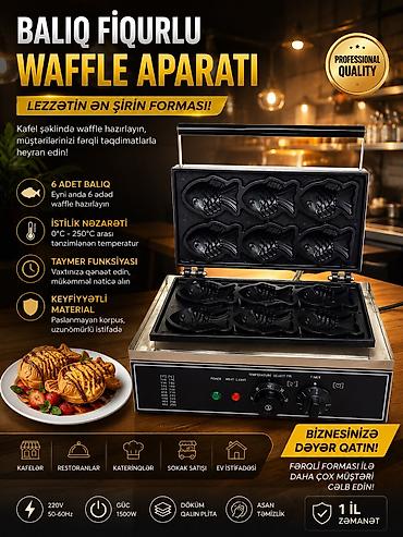 bilincik: 🐟 Balıq Formalı Waffle Aparatı – Fərqli Təqdimat, Daha Çox Müştəri! — 1