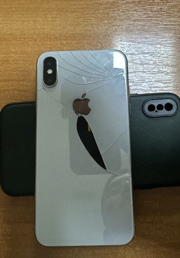 Apple iPhone: IPhone X, Б/у, 64 ГБ, Белый, 100 %