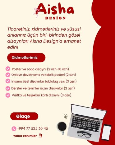 Sağlamlıq və gözəllik: Aisha Design – biznesiniz, xidmətləriniz və xüsusi günləriniz üçün
