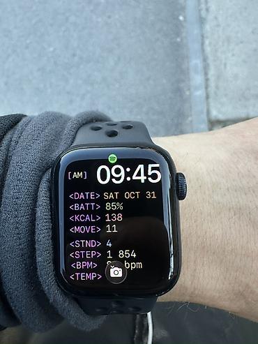 Apple Watch series 7 GPS Nike+ 41mm силиконовым спортивным ремешком с