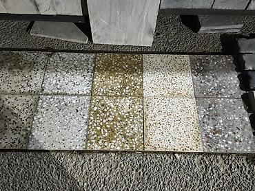 Terrazzo üslublu döşəmə plitələri - Material: sement əsaslı, içində