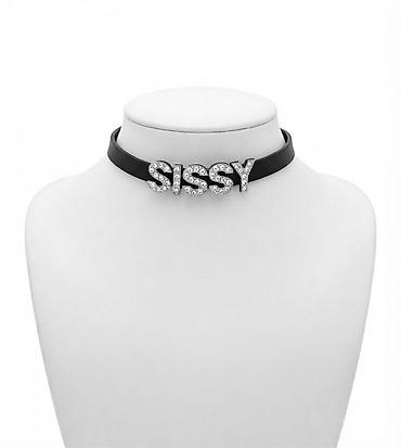гламур: Чокер мончок ожерелье Ч с кристаллами SISSY — смелый акцент твоего — 1