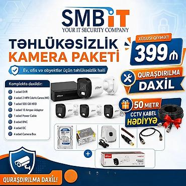 Təhlükəsizlik sistemləri Qiymətə daxildir: 🔰4 ədəd iç və çöl 2 mpx lalafo.az -da Təhlükəsizlik sistemləri Qiymətə daxildir: 🔰4 ədəd iç və çöl 2 mpx