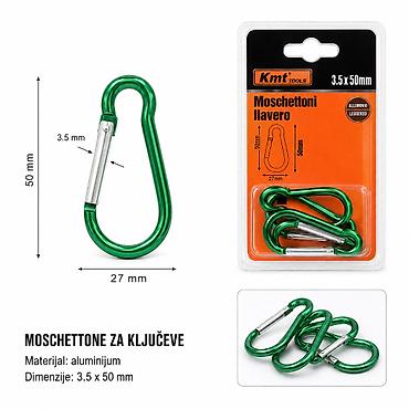 KMT Bez brava privezak za ključeve 9368709 Praktičan set karabinera