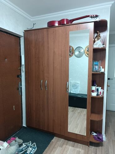 шкаф и шифонеры: Шкаф для одежды, Б/у, Прямой, Дерево