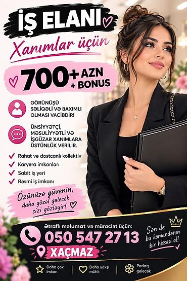 ev temizliyi: İş elanı – Xanımlar üçün Təklif: - Aylıq 700+ AZN maaş + bonus - — 1