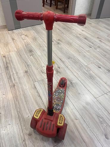 scoot: Детский трехколесный самокат Scooter, красный. - Тип: трехколесный — 2