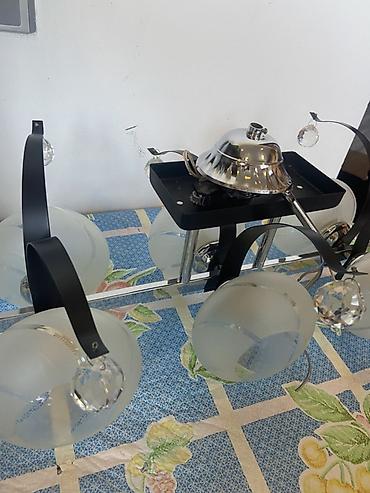 Çılçıraq, 6 lampa, Şüşə