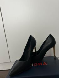 женские туфли с открытым носком: Туфли, Размер: 37, цвет - Черный, Новый