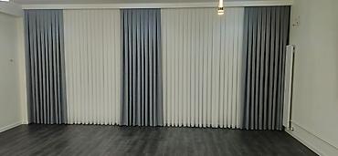 projektor perdesi: İkiqat pərdə sistemi – zolaqlı dekorativ drapery - Model: İkili — 3
