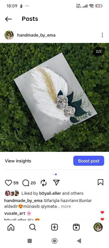 Şəkillər, tablolar: Əl işi 3D çiçək rəsm tabloları - Texnika: Akril boya və həcmi verən — 7