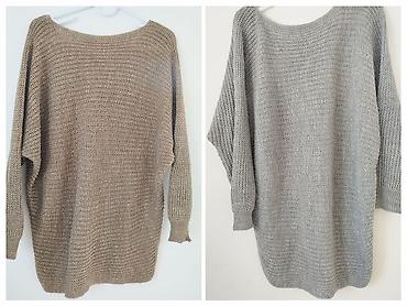 Dva džempera, veličina L/XL. Model oversized sa širom, opuštenom