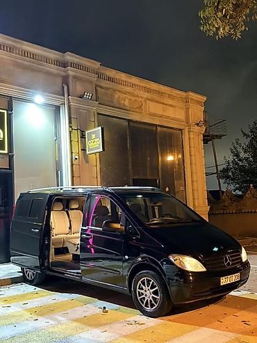 uaz diski: Mercedes-Benz Vito, qara rəng, 7 yerlik minivan. Özəlliklər: - Geniş — 1