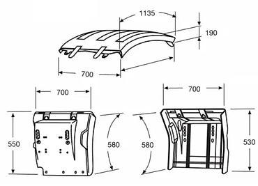 Подкрылки, брызговики, защита днища: Подкрылок Комплект Новый, Аналог — 6
