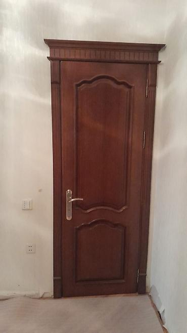 Двери и комплектующие: Qoz agacından otaq qapıları dəsti - Material: kütləvi ağac (tünd — 3