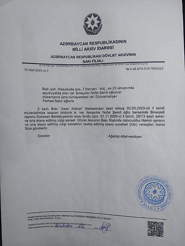Torpaq sahələrinin satışı: 4 sot, Kənd təsərrüfatı, Mülkiyyətçi, Kupça (Çıxarış), Bələdiyyə — 16