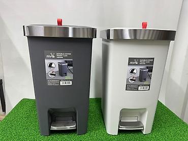 Чарбалык товарлар: Педальные мусорные ведра Double Cover Trash Can, 25 л - Объем: 25 — 1