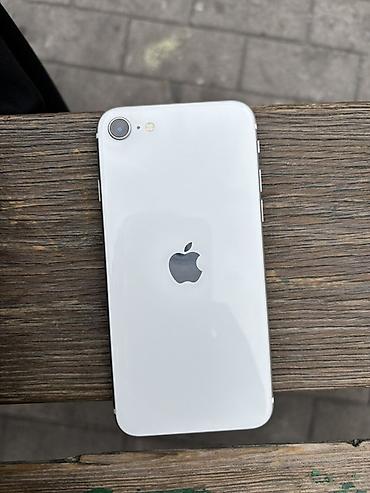 Уюлдук телефондор жана аксессуарлар: IPhone SE 2020, Колдонулган, 64 ГБ, Ак, Заряддоочу түзүлүш, Коргоочу айнек, Каптама, 72 % — 1