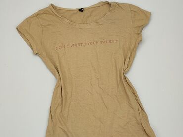 beżowe t shirty oversize: T-shirt, SinSay, S, stan - Dobry